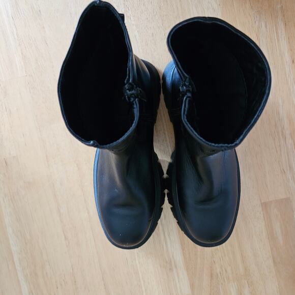 Zara Chunky Boots Lug Soles Side Zip BLACK Sz UE 38 US 7.5 - Picture 15 of 15